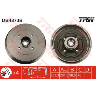 Tambour de frein TRW DB4373B