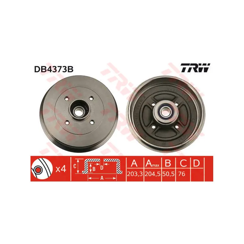Tambour de frein TRW DB4373B
