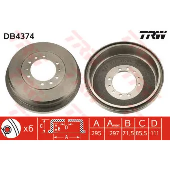 Tambour de frein TRW DB4374