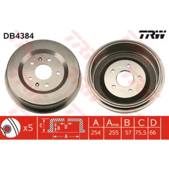 Tambour de frein TRW DB4384