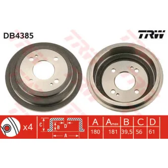 Tambour de frein TRW DB4385