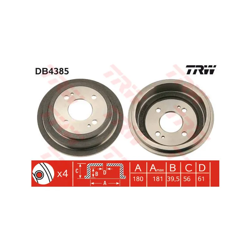Tambour de frein TRW DB4385