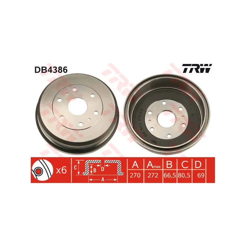 Tambour de frein TRW DB4386