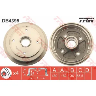 Tambour de frein TRW DB4395