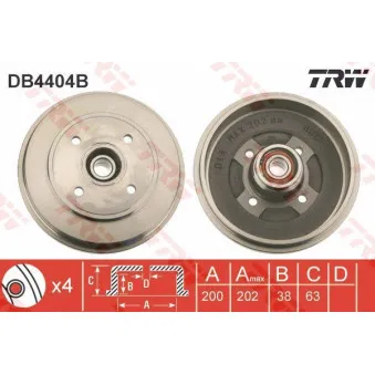 Tambour de frein TRW DB4404B