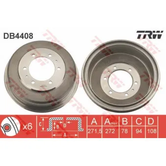 Tambour de frein TRW DB4408