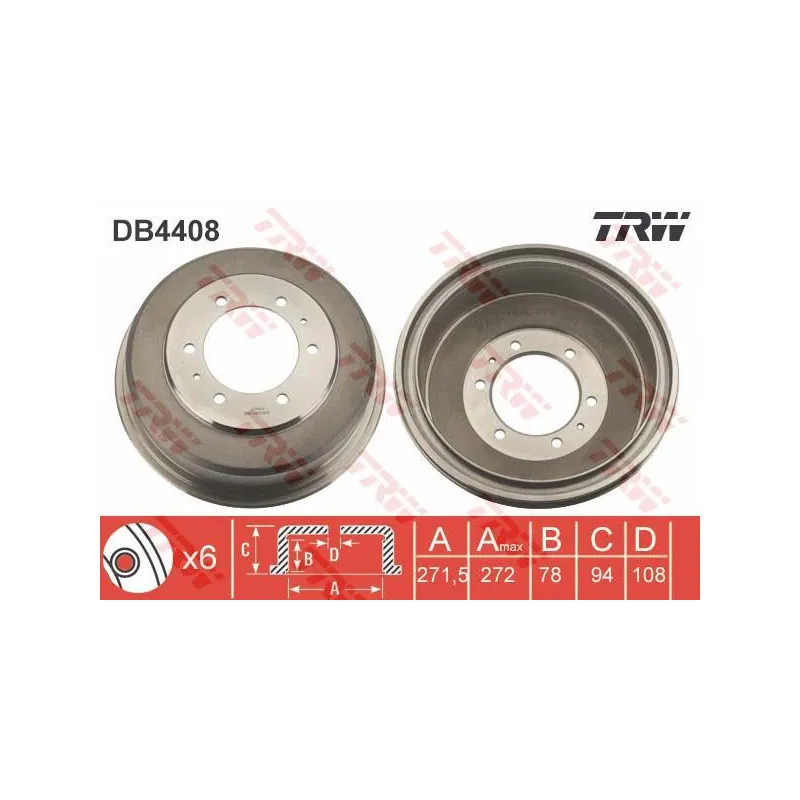 Tambour de frein TRW DB4408