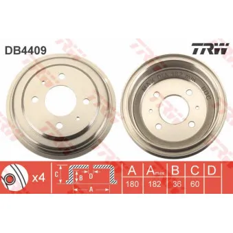 Tambour de frein TRW DB4409