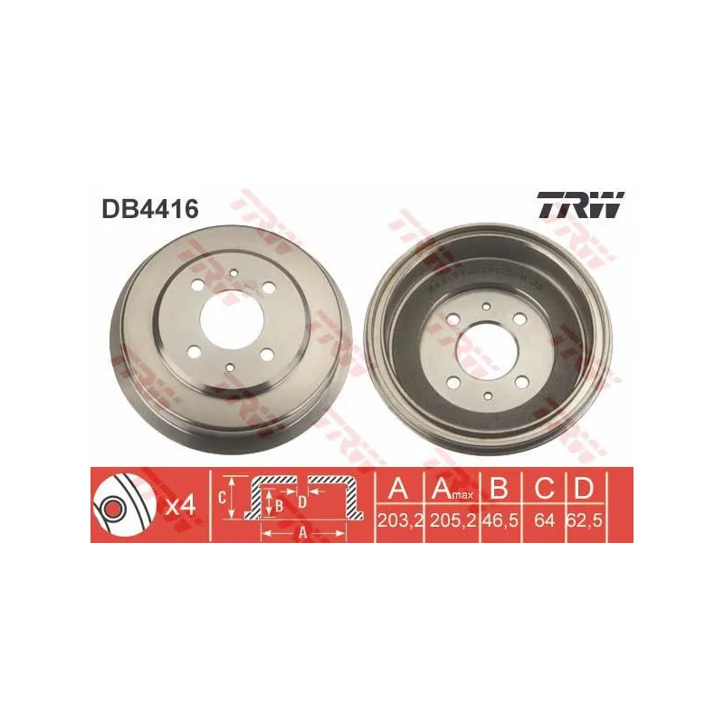 Tambour de frein TRW DB4416