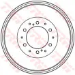 Tambour de frein TRW DB7036 - Visuel 2