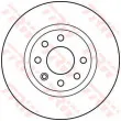 Jeu de 2 disques de frein avant TRW DF2564 - Visuel 1