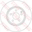 Jeu de 2 disques de frein avant TRW DF4264 - Visuel 2