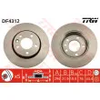 Jeu de 2 disques de frein arrière TRW DF4312 - Visuel 1