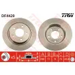 Jeu de 2 disques de frein arrière TRW DF4420 - Visuel 1
