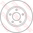 Jeu de 2 disques de frein avant TRW DF4933 - Visuel 2