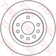 Jeu de 2 disques de frein arrière TRW DF4938 - Visuel 2