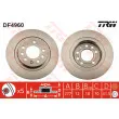 Jeu de 2 disques de frein arrière TRW DF4960 - Visuel 1