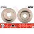 Jeu de 2 disques de frein arrière TRW DF4963 - Visuel 1