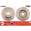 Jeu de 2 disques de frein avant TRW DF4966 - Visuel 1