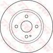 Jeu de 2 disques de frein avant TRW DF4966 - Visuel 2
