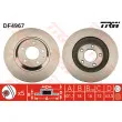 Jeu de 2 disques de frein arrière TRW DF4967 - Visuel 1