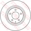 Jeu de 2 disques de frein arrière TRW DF4967 - Visuel 2