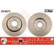 Jeu de 2 disques de frein avant TRW DF4975 - Visuel 1