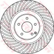 Jeu de 2 disques de frein avant TRW DF6004S - Visuel 2
