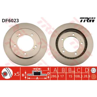 Jeu de 2 disques de frein avant TRW
