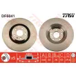 Jeu de 2 disques de frein avant TRW DF6041S - Visuel 1