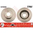 Jeu de 2 disques de frein avant TRW DF6068 - Visuel 1