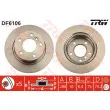 Jeu de 2 disques de frein arrière TRW DF6106 - Visuel 1