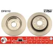 Jeu de 2 disques de frein arrière TRW DF6112 - Visuel 1