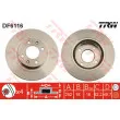 Jeu de 2 disques de frein avant TRW DF6116 - Visuel 1
