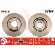 Jeu de 2 disques de frein avant TRW DF6121 - Visuel 1