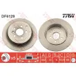 Jeu de 2 disques de frein arrière TRW DF6129 - Visuel 1