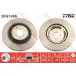 Jeu de 2 disques de frein avant TRW DF6149S - Visuel 1