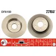 Jeu de 2 disques de frein arrière TRW DF6150 - Visuel 1
