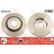 Jeu de 2 disques de frein avant TRW DF6174 - Visuel 1