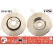 Jeu de 2 disques de frein avant TRW DF6185S - Visuel 1