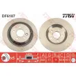 Jeu de 2 disques de frein arrière TRW DF6187 - Visuel 1
