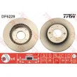 Jeu de 2 disques de frein avant TRW DF6229 - Visuel 1