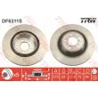 Jeu de 2 disques de frein arrière TRW DF6311S - Visuel 1