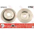 Jeu de 2 disques de frein arrière TRW DF6312 - Visuel 1