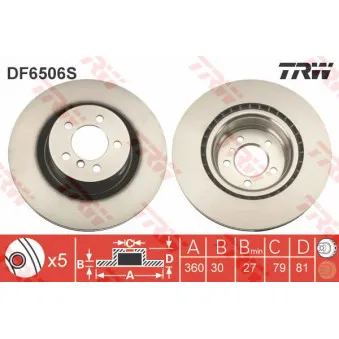 Jeu de 2 disques de frein avant TRW