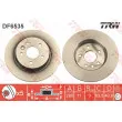 Jeu de 2 disques de frein arrière TRW DF6535 - Visuel 1