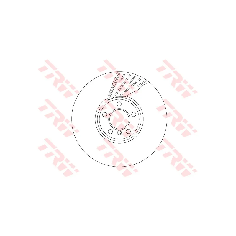 Disque de frein avant gauche TRW DF6622S