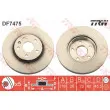 Jeu de 2 disques de frein avant TRW DF7475 - Visuel 1