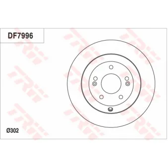 Jeu de 2 disques de frein arrière TRW DF7996