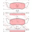 Jeu de 4 plaquettes de frein arrière TRW GDB1234 - Visuel 1